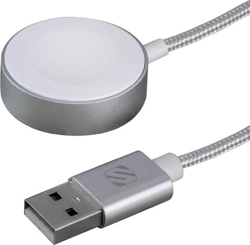 Scosche Fast Charging USB-C شاحن سفر مكونات مكون من قِبل Apple Watch ، سلسلة مفاتيح الشاحن المغناطيسي المحمولة Mini لـ IWatch متوافق مع سلسلة Apple Watch 10/9/8/6/5/4/3/2 Ultra 2/SE ، Black in Kuwait