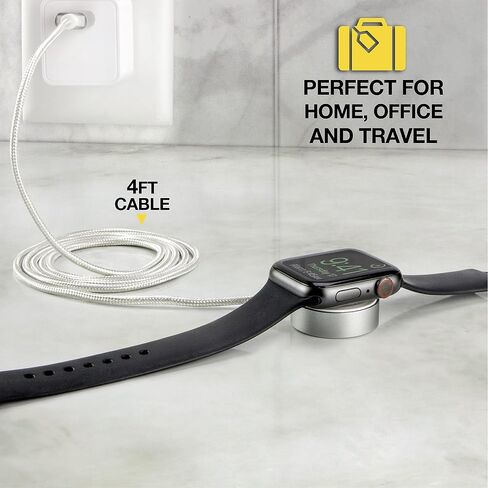 Scosche Fast Charging USB-C شاحن سفر مكونات مكون من قِبل Apple Watch ، سلسلة مفاتيح الشاحن المغناطيسي المحمولة Mini لـ IWatch متوافق مع سلسلة Apple Watch 10/9/8/6/5/4/3/2 Ultra 2/SE ، Black in Kuwait