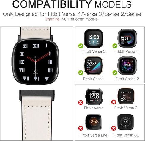 أشرطة جلدية مغناطيسية متوافقة مع Fitbit Versa 4/Versa 3/Sense 2/Sense Women Men ، ملحق معصم المشبك المغناطيسي ، حزام سوار ذكي فيتبيت بديل قابل للتعديل in Kuwait