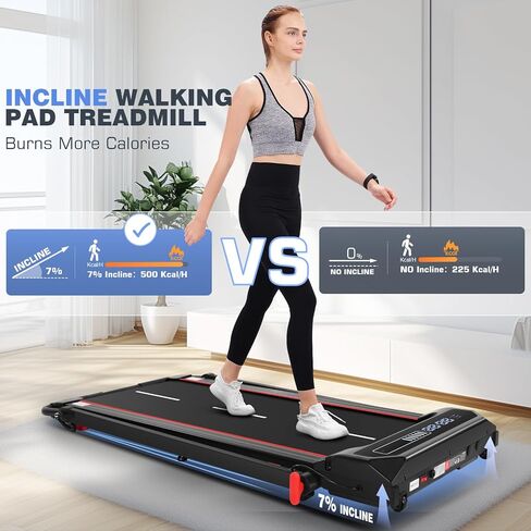 جهاز مشي ANCHEER بقوة 3.25 حصان، جهاز مشي APP سعة 300 رطل، جهاز مشي قابل للطي مع انحدار تلقائي بنسبة 15%، آلات تشغيل كهربائية ذكية للتحكم مع مكبر صوت بلوتوث، شاشة LCD، جهاز مشي قابل للطي للمنزل in Kuwait