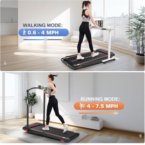 جهاز مشي ANCHEER بقوة 3.25 حصان، جهاز مشي APP سعة 300 رطل، جهاز مشي قابل للطي مع انحدار تلقائي بنسبة 15%، آلات تشغيل كهربائية ذكية للتحكم مع مكبر صوت بلوتوث، شاشة LCD، جهاز مشي قابل للطي للمنزل in Kuwait