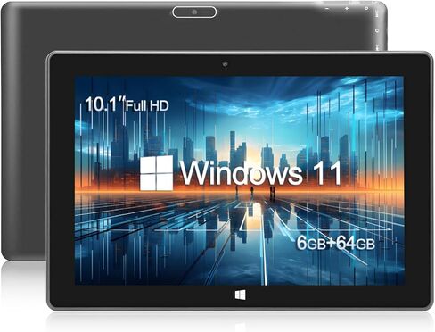 10.1 Inch Windows Tablet Home,6GB RAM 64GB ROM Windows 11 Tablets Computer，Intel Celeron N4000,IPS 1280x800 2.8 GHz, 2MP+5MP Dual Camera, 6000mAh Battery in Saudi Arabia