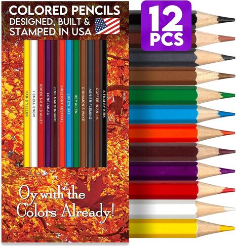 Shades of Anatomy Colored Pencil Set for Fans of Grey's Anatomy | Set of 12 Grey's Anatomy-Inspired Parody Pencils | Each Color Pencil is Foil-Stamped with Clever Show References | Great Gift for Fans in Kuwait