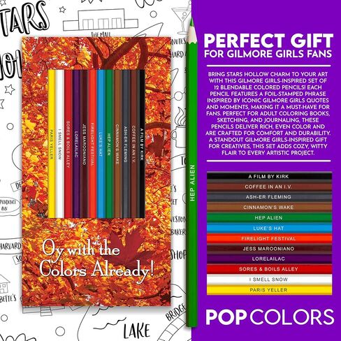 Shades of Anatomy Colored Pencil Set for Fans of Grey's Anatomy | Set of 12 Grey's Anatomy-Inspired Parody Pencils | Each Color Pencil is Foil-Stamped with Clever Show References | Great Gift for Fans in Kuwait