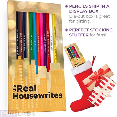 Shades of Anatomy Colored Pencil Set for Fans of Grey's Anatomy | Set of 12 Grey's Anatomy-Inspired Parody Pencils | Each Color Pencil is Foil-Stamped with Clever Show References | Great Gift for Fans in Kuwait