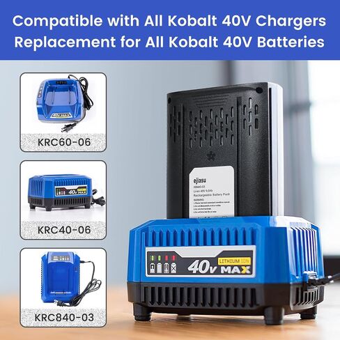استبدال بطارية Kobalt 40V: 6.0Ah ليثيوم أيون استبدال بطاريات 40 فولت كحد أقصى KB-540-06 KB440-06 KB240-06 KB2540C-06 KB640-03 بطارية أداة الطاقة اللاسلكية in Saudi Arabia