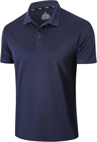 Men’s 3 Pack Polo Shirt Moisture Wicking Dry Fit Performance Athletic Short Sleeve Golf Shirt,0427,Black Grey Navy,5XL in Saudi Arabia