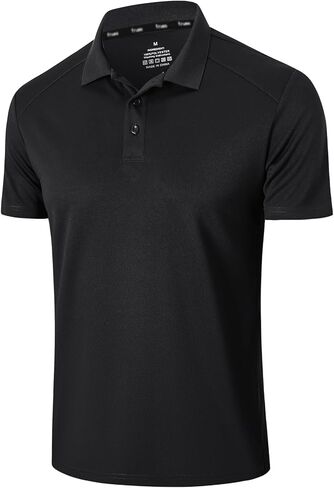 Men’s 3 Pack Polo Shirt Moisture Wicking Dry Fit Performance Athletic Short Sleeve Golf Shirt,0427,Black Grey Navy,5XL in Saudi Arabia