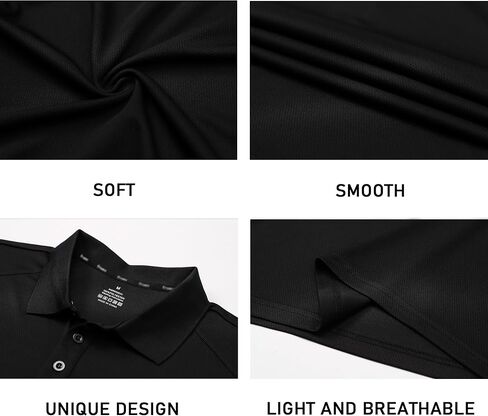 Men’s 3 Pack Polo Shirt Moisture Wicking Dry Fit Performance Athletic Short Sleeve Golf Shirt,0427,Black Grey Navy,5XL in Saudi Arabia