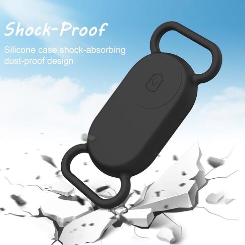 حامل ذي طوق للكلاب 2 حزمة لحالة Samsung Galaxy SmartTag2 ، علبة السيليكون المضادة للماء لـ Galaxy Smart Tag 2 لترابطات كلب الحيوانات الأليفة (أسود+أسود) in Kuwait