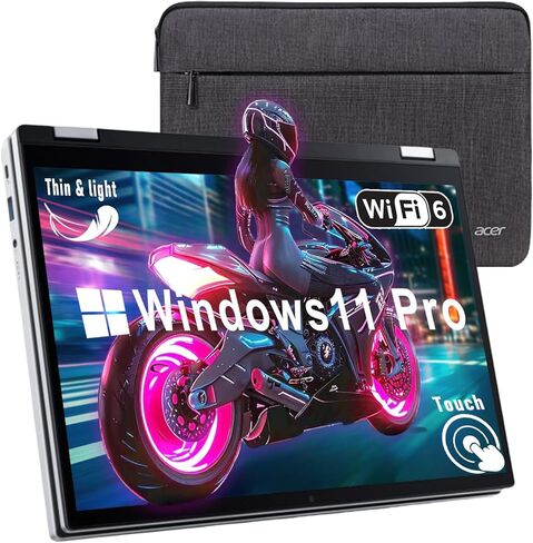 Acer Aspire 3 Spin 14 2 في 1 كمبيوتر محمول ، 14 "Wuxga IPS Touchscreen ، Intel Core I3-N305 ، Intel UHD Graphics ، Web-Cam ، Wi-Fi 6 ، Win 11 Pro ، W/HDMI (8GB RAM | 1TB PCIE SSD+HDMI) in Saudi Arabia