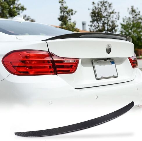 MCARCAR KIT Trunk Spoiler لسيارة BMW 4 Series F32 Coupe 2014-2019 Factory Outlet 420i 428i 430i 435i 440i 2Door Rear Boot Lid Lid Highkick Wing Lip (FRP Gloss Black) in Saudi Arabia