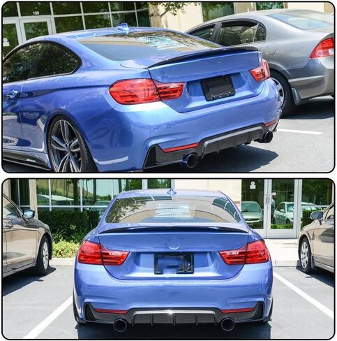MCARCAR KIT Trunk Spoiler لسيارة BMW 4 Series F32 Coupe 2014-2019 Factory Outlet 420i 428i 430i 435i 440i 2Door Rear Boot Lid Lid Highkick Wing Lip (FRP Gloss Black) in Saudi Arabia