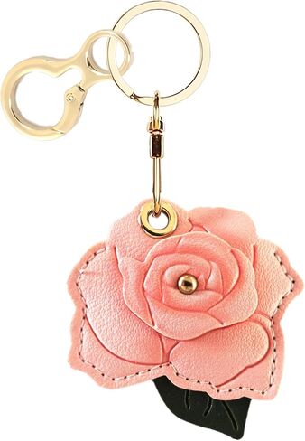 Leather Keychain Holder Case Compatible with AirTag,Cute Protective Cover with Keyring,Anti-Scratch Finder GPS Tracker Case for Wallet Keys,Bag,Pets(Bird D) in Kuwait