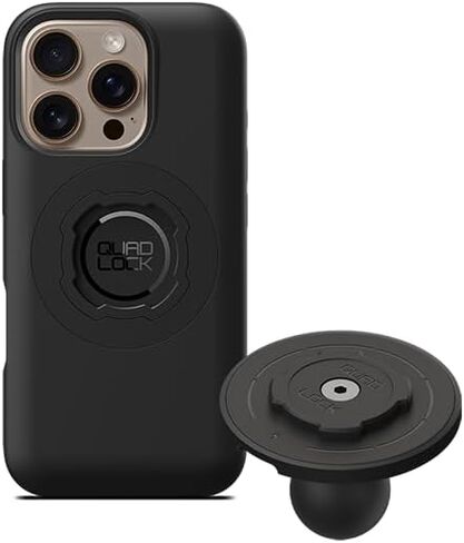Quad Lock 1" Ball Top Cap Phone Mount Kit with MAG Phone Case and MAG Wireless Charging Head for iPhone 16 Pro Max, Compatible with RAM 1" Socket arms for Car, Truck or RV. in Saudi Arabia