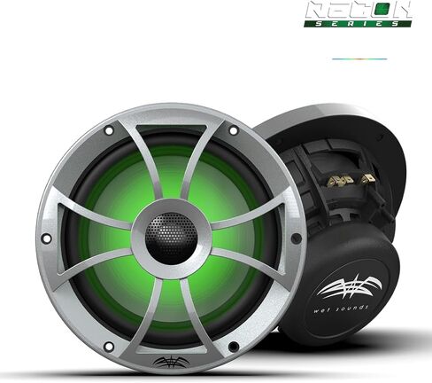 الأصوات الرطبة | Recon 8-BG RGB | مكبرات صوت مكونة عالية الإخراج 8 بوصة بحرية مع مصبغة أسود وإضاءة RGB الخلفية in Saudi Arabia