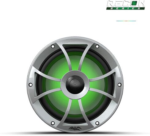 الأصوات الرطبة | Recon 8-BG RGB | مكبرات صوت مكونة عالية الإخراج 8 بوصة بحرية مع مصبغة أسود وإضاءة RGB الخلفية in Saudi Arabia