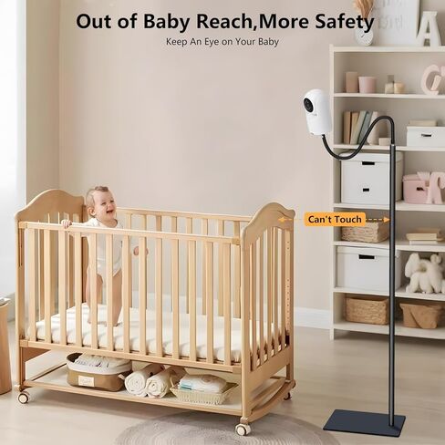 Monitor Baby Floor Stand Mount متوافق مع VTech VM819 ، Advanced HQ MAX ، New VM901 ، RM7764HD ، RM5467HD Baby Monitor ، حامل حامل كاميرا الأطفال مع ارتفاع قابل للتعديل ، خارج الطفل ، المزيد من الأمان in Kuwait