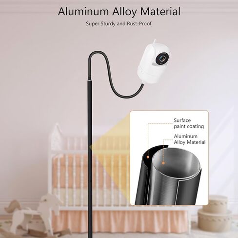 Monitor Baby Floor Stand Mount متوافق مع VTech VM819 ، Advanced HQ MAX ، New VM901 ، RM7764HD ، RM5467HD Baby Monitor ، حامل حامل كاميرا الأطفال مع ارتفاع قابل للتعديل ، خارج الطفل ، المزيد من الأمان in Kuwait