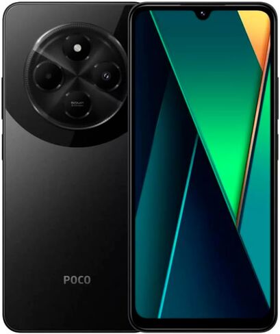 Poco C75 4G LTE GSM (128GB + 6GB) 50MP Triple Camera 6.88" Octa Core (for Tmobile Mint Tello & Global) Unlocked + (w/Fast 33w Car) (Black) in Kuwait