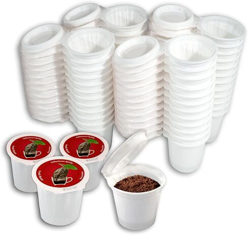 Ifillcup PODS-48 Red Fillable Coffee Pods للاستخدام في Keurig Brewers. يعمل في كل من البيرة الفردية والخمسة. رواسب صفر لمضاعفة تذوق كبيرة. in Kuwait