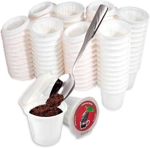 Ifillcup PODS-48 Red Fillable Coffee Pods للاستخدام في Keurig Brewers. يعمل في كل من البيرة الفردية والخمسة. رواسب صفر لمضاعفة تذوق كبيرة. in Kuwait