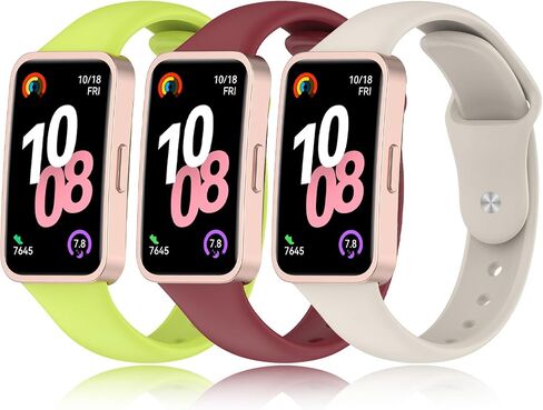 Super Soft Bands Compatible for Huawei Band 9 (8/9/10) Straps Replacement with Pin-and-Tuck Closure Fits Perfectly for Huawei Wristband 10/9/8 Smartwatch, Band Change with Metal Connecting Adapters in Saudi Arabia