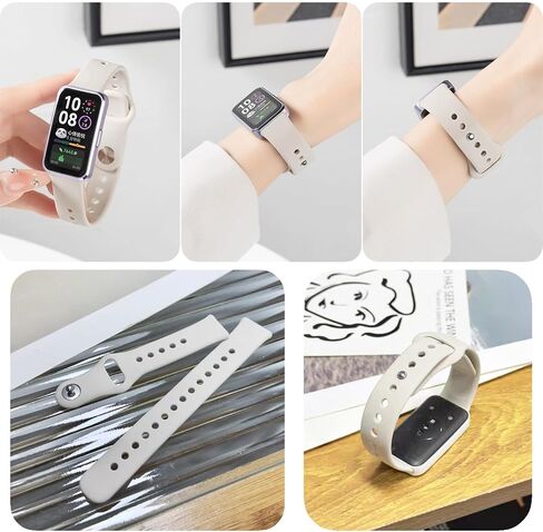 Super Soft Bands Compatible for Huawei Band 9 (8/9/10) Straps Replacement with Pin-and-Tuck Closure Fits Perfectly for Huawei Wristband 10/9/8 Smartwatch, Band Change with Metal Connecting Adapters in Saudi Arabia