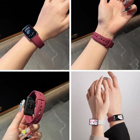 Super Soft Bands Compatible for Huawei Band 9 (8/9/10) Straps Replacement with Pin-and-Tuck Closure Fits Perfectly for Huawei Wristband 10/9/8 Smartwatch, Band Change with Metal Connecting Adapters in Saudi Arabia