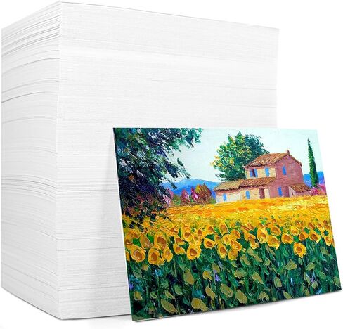 TOUNALKER 50 قطعة من ورق الألوان المائية، 5 × 7 بوصة ورق ضغط بارد أبيض 140 رطل/300 جرام في المتر المربع لوحة ورق ألوان مائية رسم فني للأطفال طلاب أكاديمية الألوان المائية بداية الرسم in Kuwait