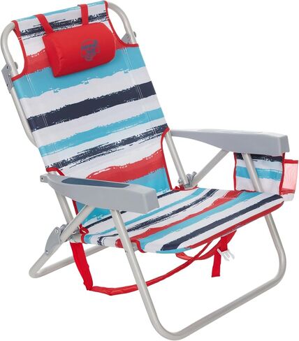 Banana Boat Folding Beach Chair Lightweight Backpack Chairs for Adults 5-Position with Lay Flat Outdoor Heavy Duty Beach Chair, Red (1 PK) in Saudi Arabia