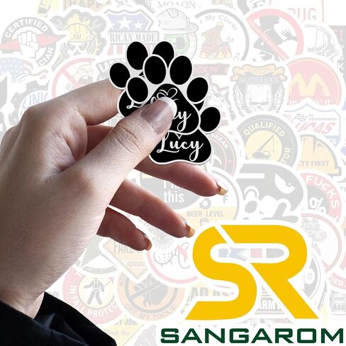 Custom Paw Pet Sticker Personalized Heart Name Pet Paw Cat and Dog Lover Waterproof Vinyl Sticker for Water Bottle Laptop Hard Hat Tumbler Cup Cars Birthday Gift for Her Him V7 in Saudi Arabia