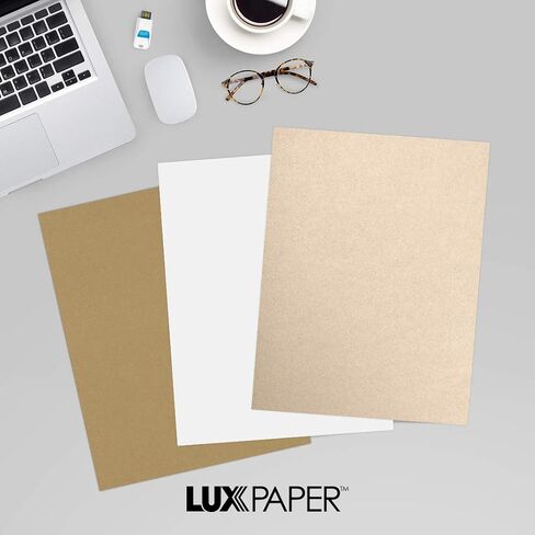 8 1/2 x 11 Cardstock - Champagne Metallic (50 Qty.) | Perfect for creating Business Cards, Layer Cards, Invitations, Crafts, various Artistic purposes and so much more! | 105lb Cover | 81211-C-M08-50 in Saudi Arabia