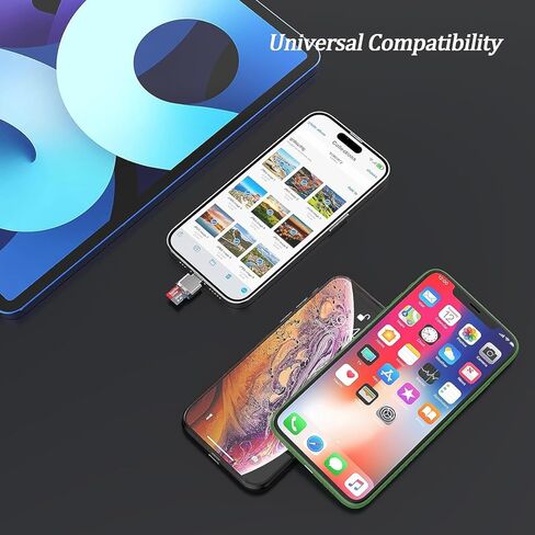 USB C Micro SD Card Reader, USB Type C to Micro SD SDHC SDXC OTG Memory Reader, Type C TF Memory Card Reader Compatible for iPhone 15/15 Plus/15 Pro/15 Pro Max, Galaxy S24 S23, iPad Pro, Mac, MacBook in Kuwait