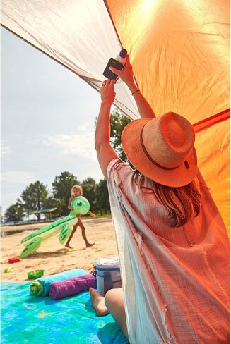 Coleman Skyshade Large Portable Sun Shelter, Easy Setup with Pre-Attached Poles, Beach Canopy Provides Cover from Sand & Sun in Saudi Arabia