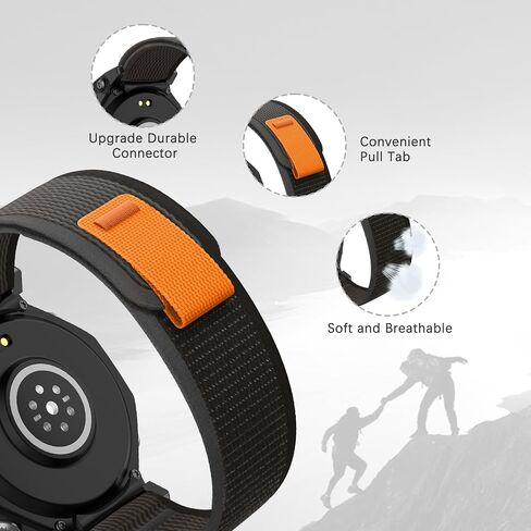 شريط النايلون متوافق مع AmazFit T-Rex 3 ، حزام بديل لتصميم الخطاف والحلقة المتوافقة مع AmazFit T-Rex 3 in Kuwait