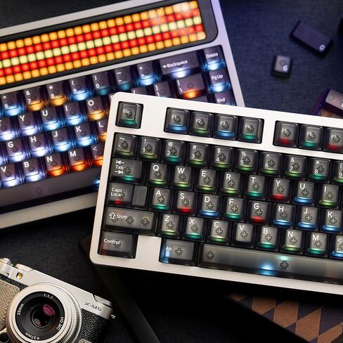 Daixiahu Amber Desporsils keycaps ، 150 مفاتيح مجموعة مفاتيح المفاتيح ، ملف تعريف الكرز المخصص للمفاتيح المخصصة للكرز Gateron MX Switch لوحة المفاتيح الميكانيكية المواد + طلاء خاص in Kuwait