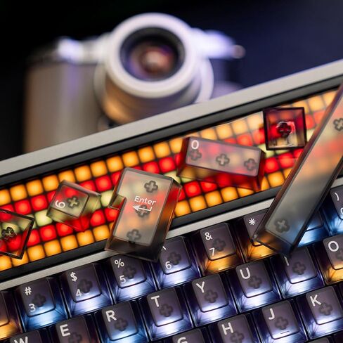 Daixiahu Amber Desporsils keycaps ، 150 مفاتيح مجموعة مفاتيح المفاتيح ، ملف تعريف الكرز المخصص للمفاتيح المخصصة للكرز Gateron MX Switch لوحة المفاتيح الميكانيكية المواد + طلاء خاص in Kuwait