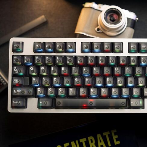 Daixiahu Amber Desporsils keycaps ، 150 مفاتيح مجموعة مفاتيح المفاتيح ، ملف تعريف الكرز المخصص للمفاتيح المخصصة للكرز Gateron MX Switch لوحة المفاتيح الميكانيكية المواد + طلاء خاص in Kuwait