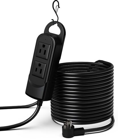 Outdoor Power Strip Weatherproof 50 Ft Extension Cord Power Strip,2 AC Outlets,IPX4 Waterproof and Electric Shock Protection for Camping, Home, Garden, Office in Saudi Arabia