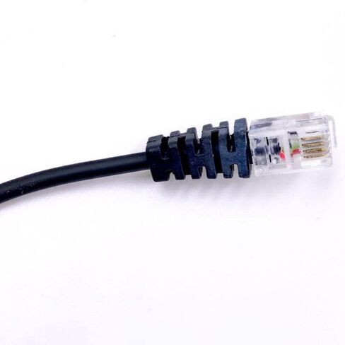 RJ11 Handsfree Call Center Corded Telephone Monaural Headset, Black in Saudi Arabia