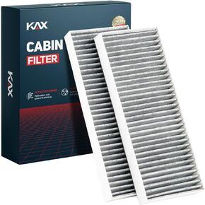 KAX Cabin Air Filter, CF10553 Replacement for Frontier 2015-2019, Pathfinder 2005-2012, Xterra 2005-2015, w/Activated Carbon Passenger Compartment Air Filter, Pack of 2