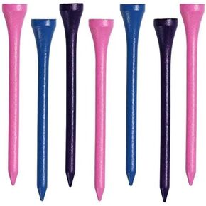 sportstider Golf Tees, 2 3/4 Inch, 77 Count, Professional Deluxe Wooden Golf Tee,More Than 20 Colors Combination, Natural Hard Wood Golf Tee