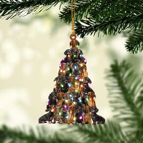 Talataca Dachshund Sleeping Angel Wing Memorial Tan Wheaten Dachshund 2D Flat Car Rear View Mirror Accessories Christmas Tree Ornament Decoration Hanging Charm Interior Rearview Pendant Decor Gift