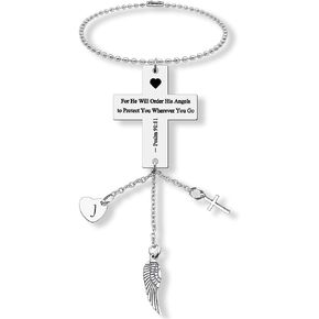 Bible Verse Hanging Ornaments Christian Initial A Rear View Mirror Hanging Accessories Scripture Religious Faith Gift
