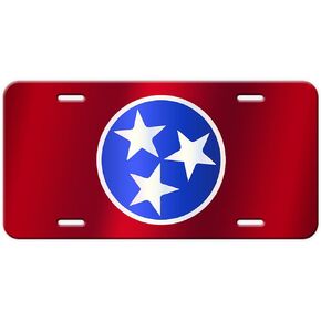 CenNa American Flag License Plate Frame Holder 4 Holes Personalized for Cars Design Auto Tag Stainless Steel 12×6 Inches Black Vintage