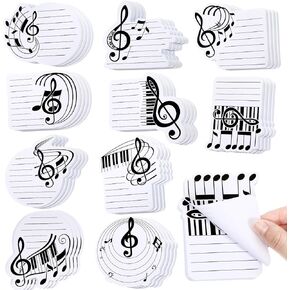 40 Pads 1200 Sheets Musical Notes Sticky Pad Shape Funny Cute Sticky Notes for Music Concert Theme Party Favors Music Notepad Christmas Birthday Bulletin Board Craft Home Wall Decor