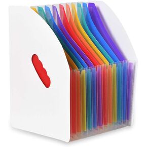 Marte Vanci Expanding File Folder with 13 Pockets Desk File Organizer Letter Size Portable Filing Document Storage Sorter Accordion File Organizer for Monthly Paper Mail Bill School Office