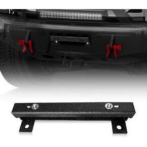 Universal Flip-Up Front License Plate Frame for 10" Hawse Fairlead Mount Compatible with Jeep Ford Dodge Chevy GMC Nissan Toyota Ram Pickup Truck & Off-Road Car, Bumper Winch Bracket Holder