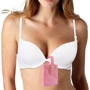 2PCS Bra Pouch Holder, Bra Pocket for Insulin Pump Hidden Undercover, Hidden Undercover Insulin Pump Bra Pouch Holder to Keep Your Insulin Pump Hidden Away (Pink)